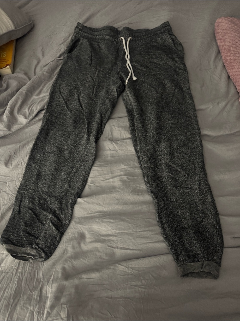 Old Navy Dark Charcoal Fleece Joggers with Drawstring